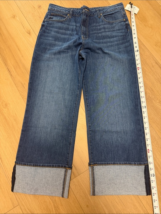 Kut from the Kloth Denim - Kut from the Kloth Wide Cuff Cropped Jeans in Blue Wash